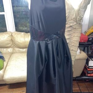 R&M Richards Black Sequin Prom Dress
